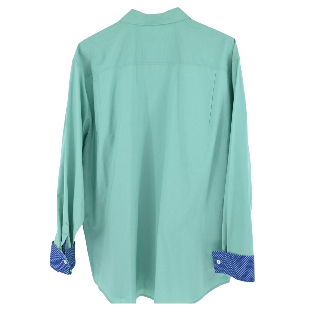 Tommy Bahama IslandZone Mens XL Seafoam Green Pima Cotton Resort Shirt Luxe EUC - Picture 11 of 16